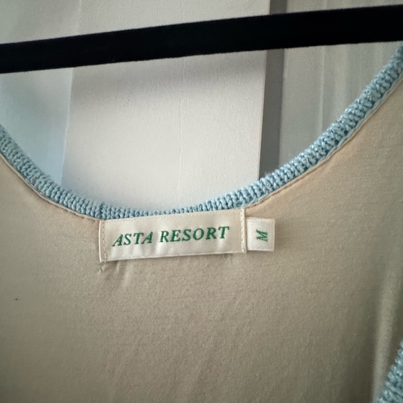 Ana Dress - Baia Blue Sequin, Asta Resort, Elegant Blue Sleeveless Maxi Dress - Picture 5 of 6